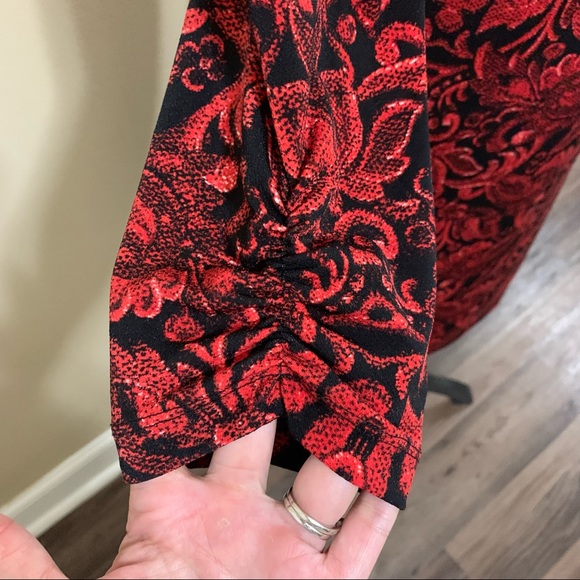 Cato Black & Red Long Sleeve Sweater Dress Large - Picture 5 of 10